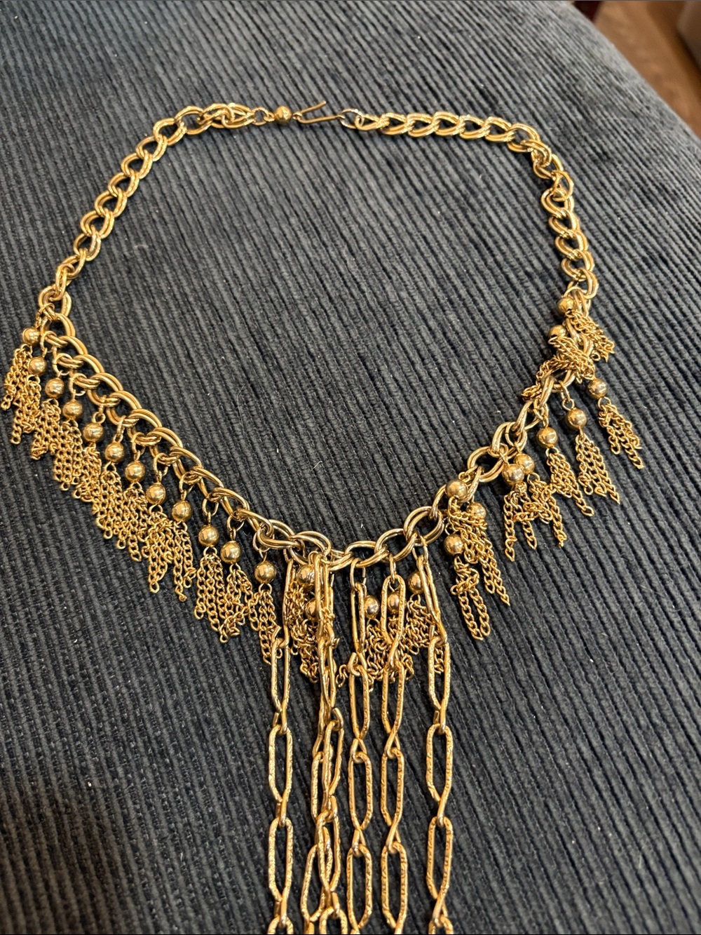 18-vintage Gold Tassel Statement Necklace - Women's Fashion Jewelry